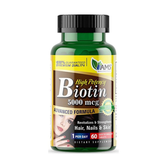 AMS Biotin 5000mcg Tablets 60's