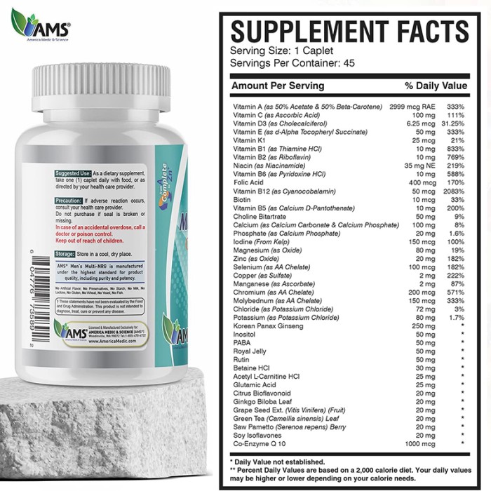 AMS Mens Multi-Nrg 45tabs AMS-35892-0