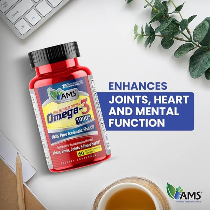 AMS OMEGA 3 1000mg Softgels 60's