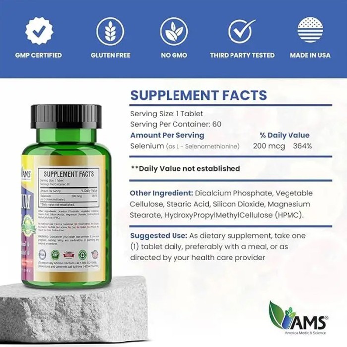 AMS Selenium 200 mcg AMS-35762-0