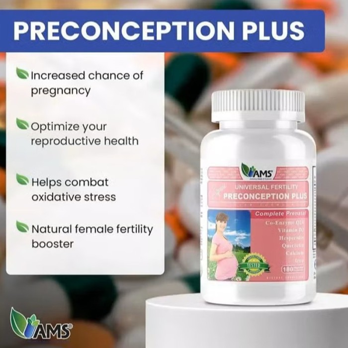AMS Total Fertility Preconception Plus Capsules 180's