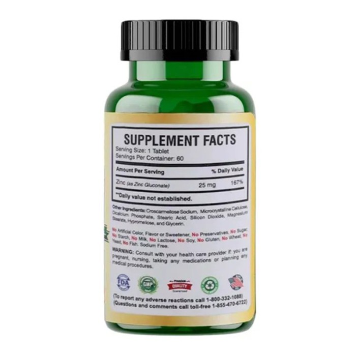 AMS Zinc 25mg Tablets 60's