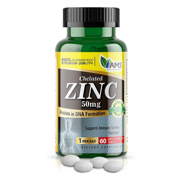 AMS Zinc 50Mg Tablets 60's AMS-68535-0