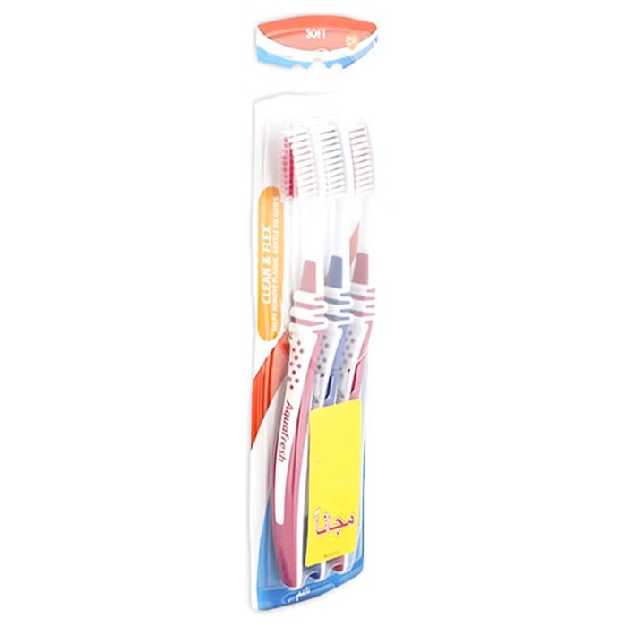 Aqua Fresh Toothbrush Clean & Flex Soft 3's (2+1 Free)