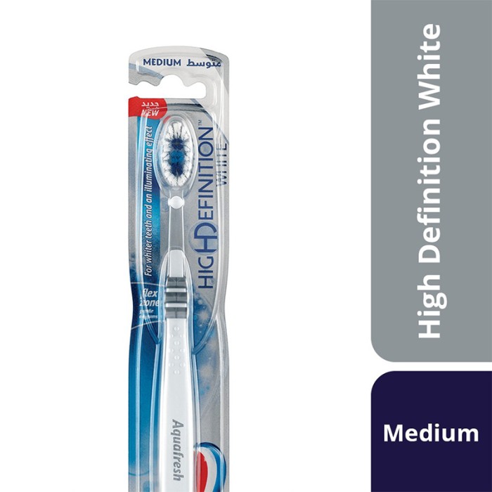 Aqua Fresh Toothbrush Flex Zone High Defination White Medium (1 x 12) Adult