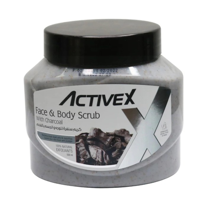 ActiveX Face & Body Scrub 500 ml Charcoal