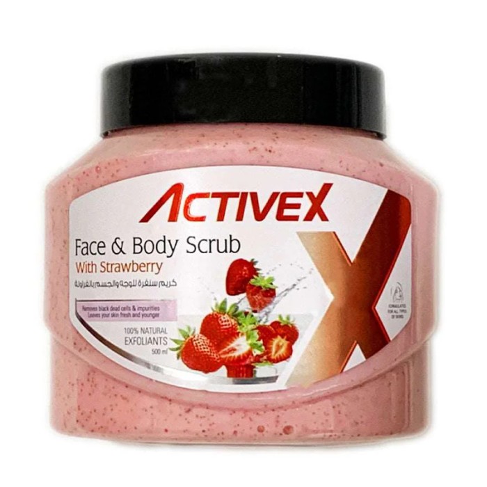 ActiveX Face & Body Scrub 500 ml Strawberry