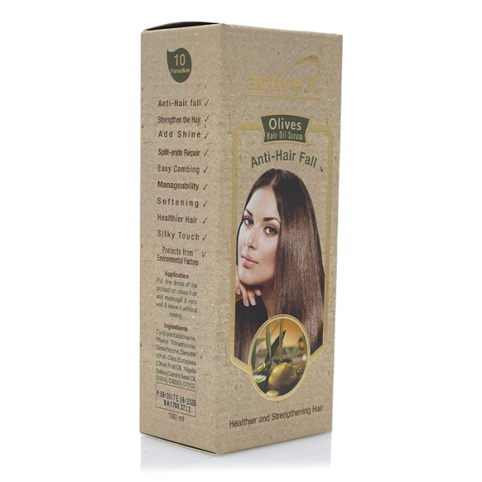 ActiveX Hair Oil Serum 100 ml 10 in 1 Anti Hair Fall (Olives)