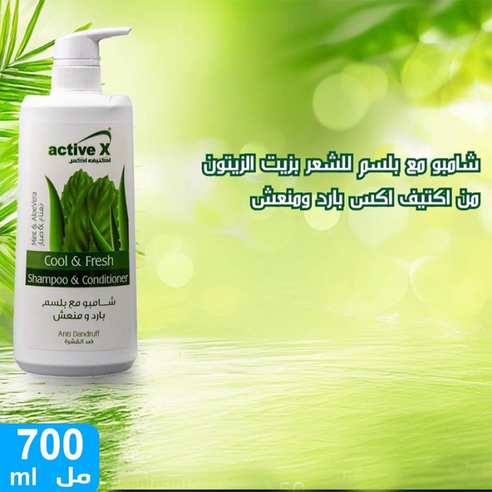 ActiveX Shampoo & Conditioner 700 ml Mint & AleoVera