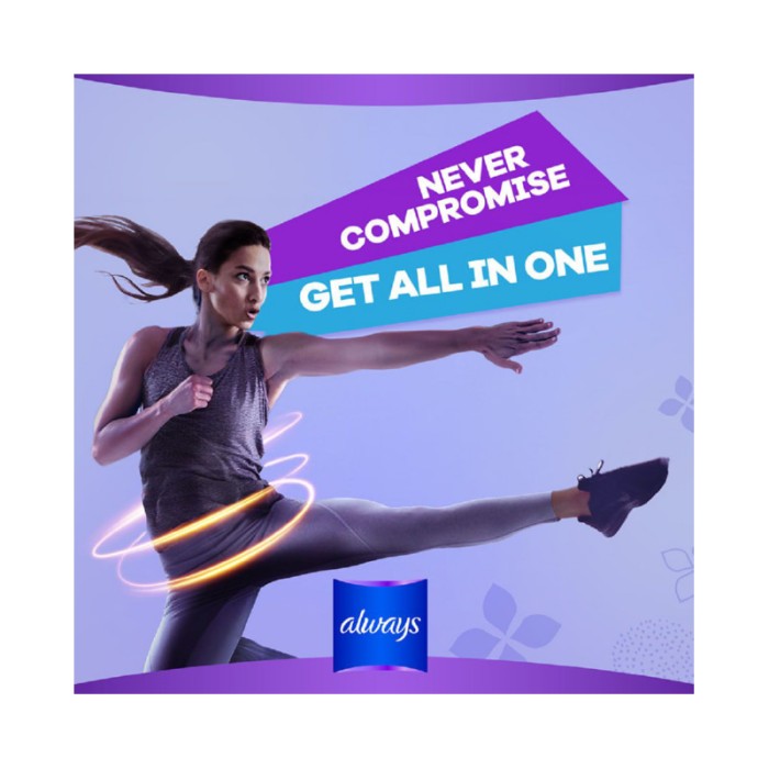 Always All in - 1 Ultra Thin, Night Sanitary Pads with Wings, 16 Count