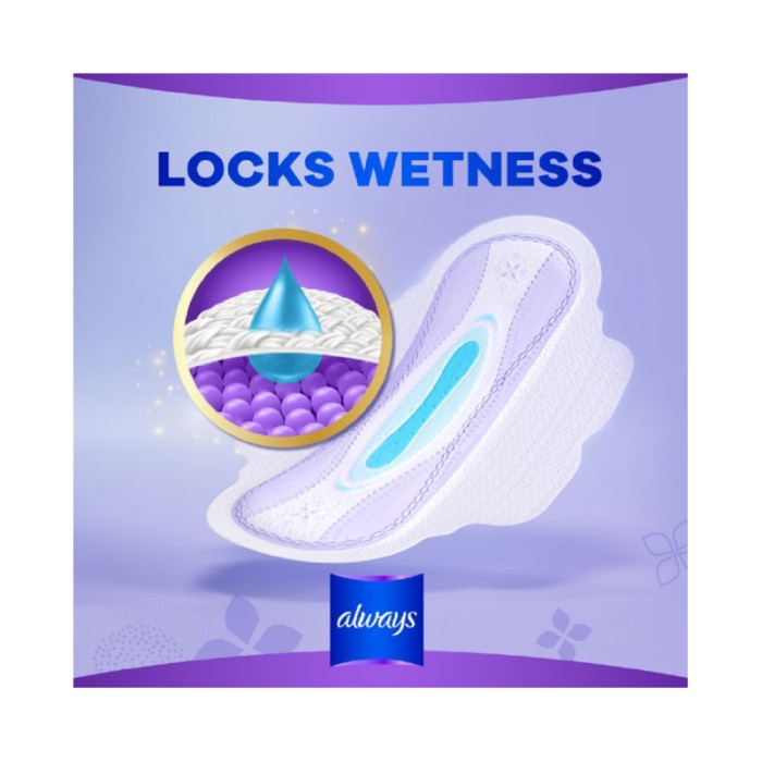 Always All in - 1 Ultra Thin, Night Sanitary Pads with Wings, 6 Count