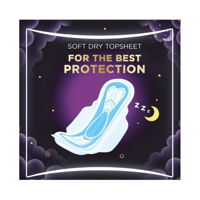 Always Clean & Dry Maxi Thick Night Sanitary Pads Wings 8pcs