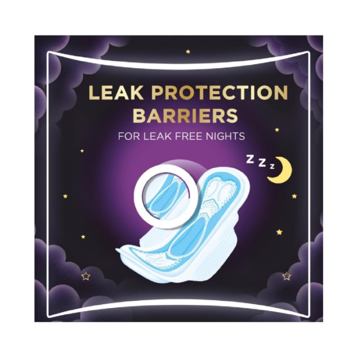 Always Clean & Dry Maxi Thick Night Sanitary Pads Wings 8pcs