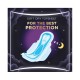Always Clean & Dry Maxi Thick, Night Sanitary Pads with Wings, 24 Count