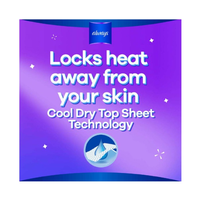 Always Cool & Dry, Maxi Thick, Large Sanitary Pads with Wings, 30 Pads