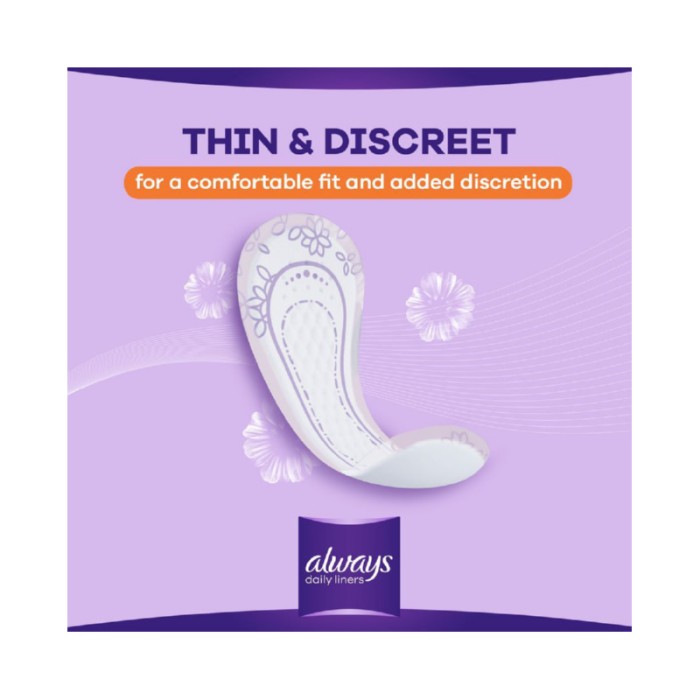 Always Daily Liners Comfort Protect Individually Wrapped Pantyliners, 20 Count