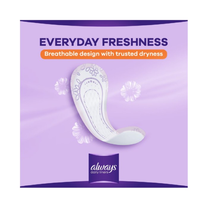 Always Daily Liners Comfort Protect Individually Wrapped Pantyliners, 20 Count