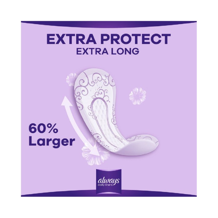 Always Daily Liners Extra Protect Pantyliners - Large - 48pcs