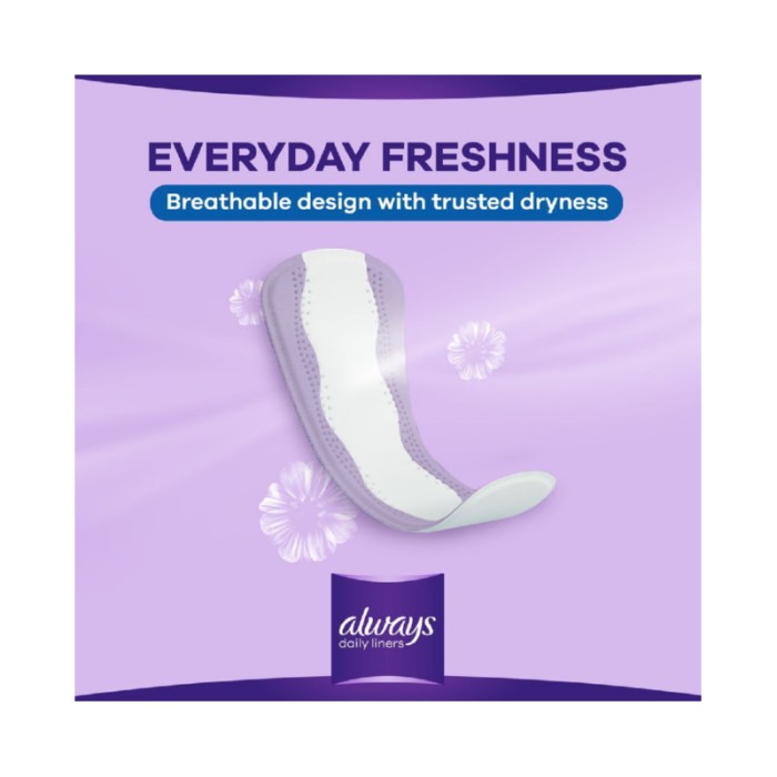 Always Daily Liners Extra Protect Pantyliners, Large, 68 Count