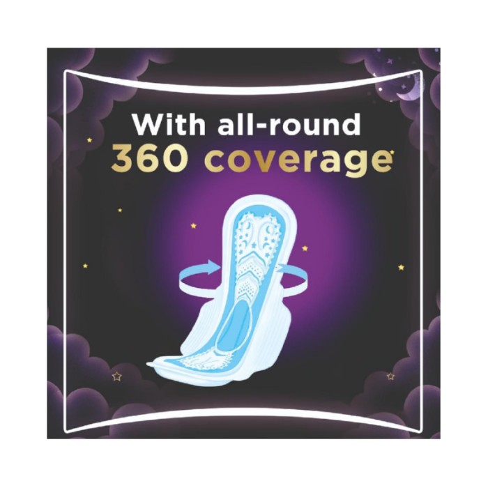 Always Dreamzz Pad Clean & Dry Maxi Thick, Night Long Sanitary Pads W/ Wings 20 Count