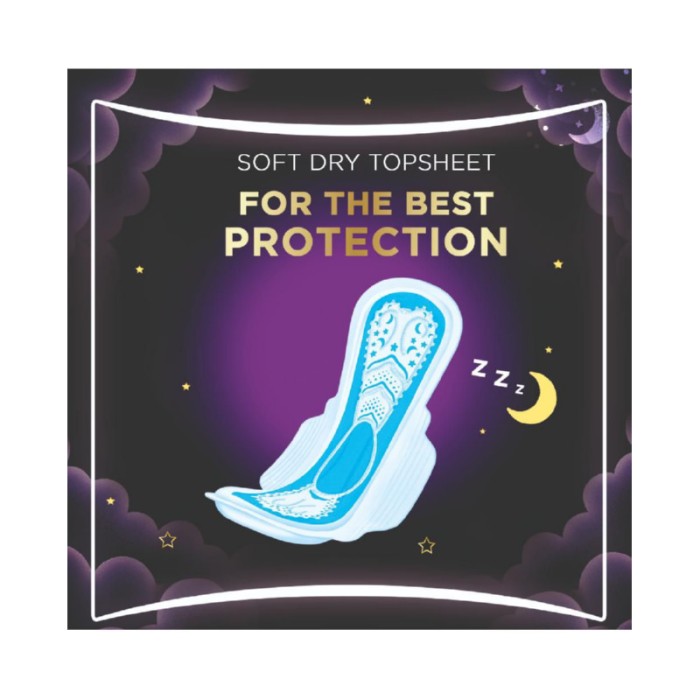 Always Dreamzz Pad Clean & Dry Maxi Thick, Night Long Sanitary Pads W/ Wings 20 Count