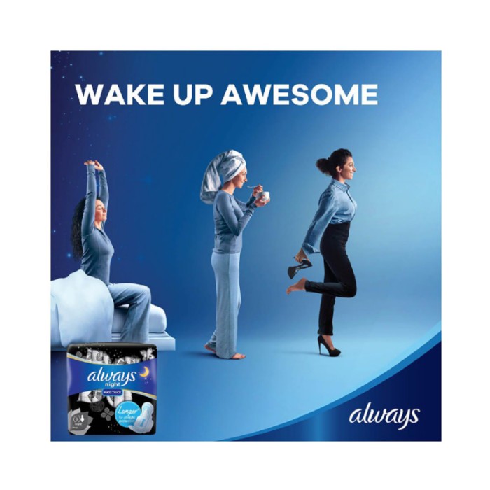 Always Dry & Comfort Night Sanitary Pads Large Dual Pack
