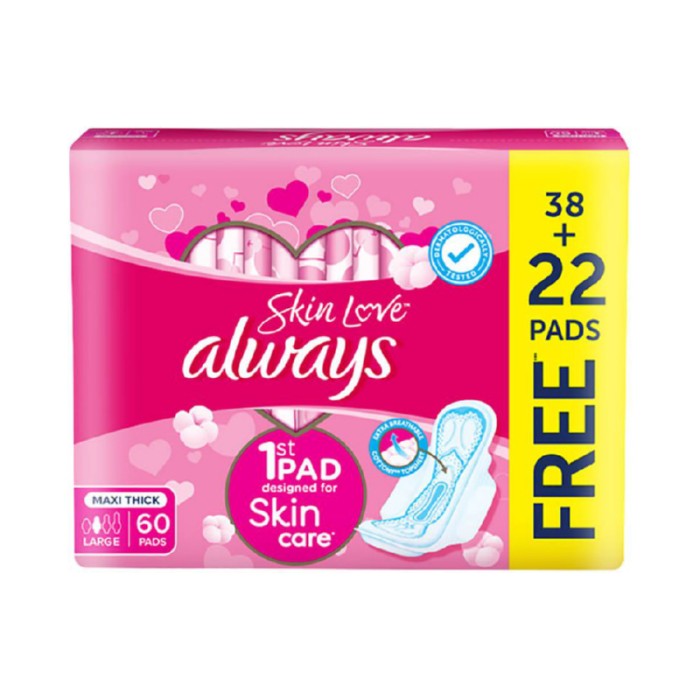 Always Skin Love Thick Pads - Large - 60pcs