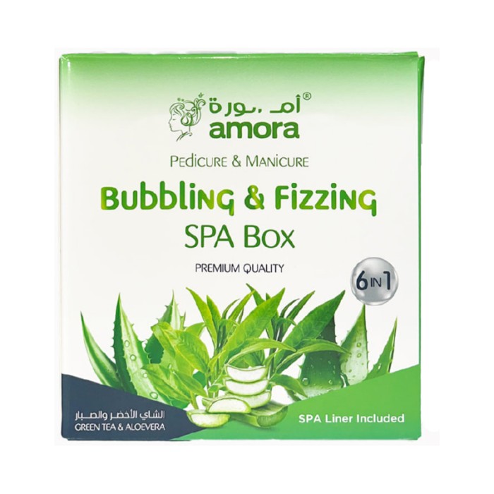 Amora Bubbling and Fizzing SPA Box 6 in 1- AloeVera & Green Tea