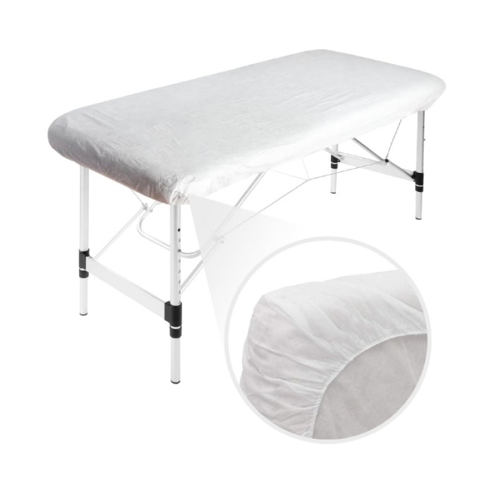 Amora Disposable Fitted Bedsheet 100x210cm - White - 10 Pcs