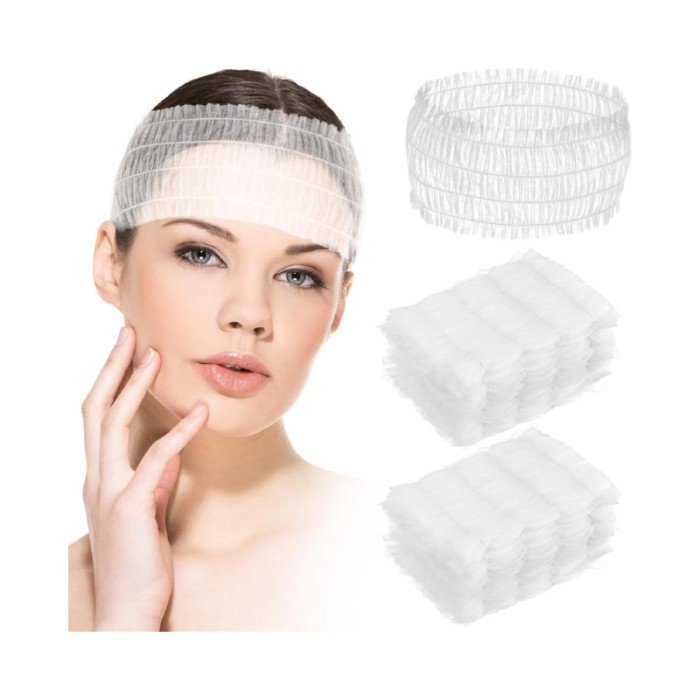 Amora Disposable Headbands - White - 50 Pcs
