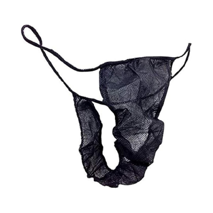 Amora Disposable Thong - Black - 100 Pcs