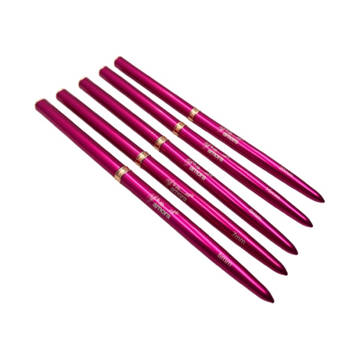Amora Liner Brush Set - Red - 5 Pcs