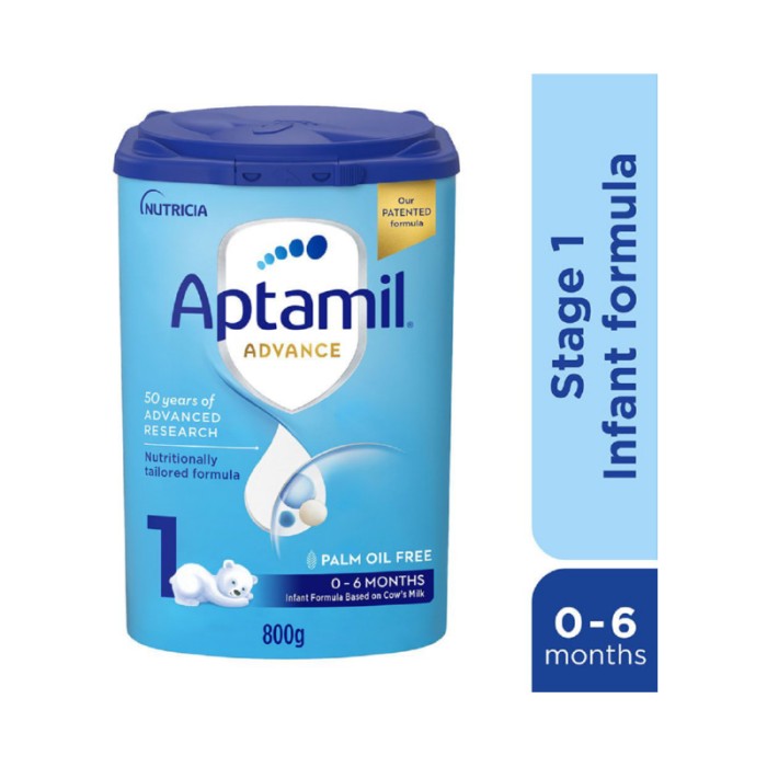 Aptamil Advance 1 Palm Oil Free Infant Milk Formula - 800 g