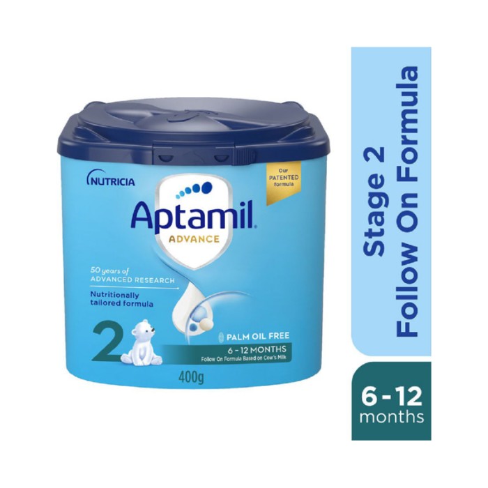 Aptamil Advance 2 Palm Oil Free Follow On Formula - 400 g