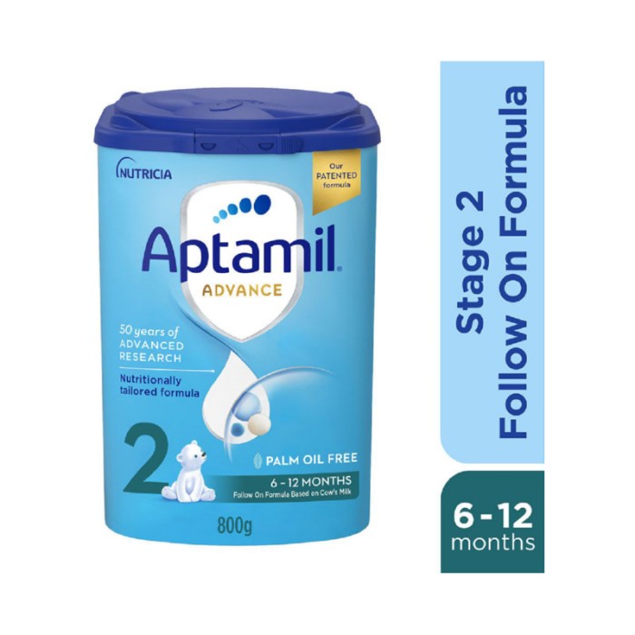 Aptamil Advance 2 Palm Oil Free Follow On Formula - 800 g