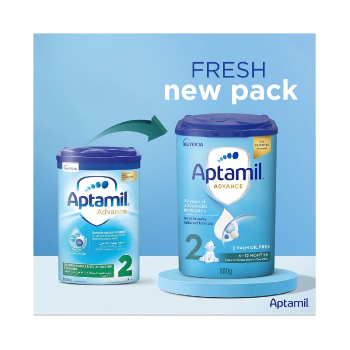 Aptamil Advance 2 Palm Oil Free Follow On Formula - 800 g
