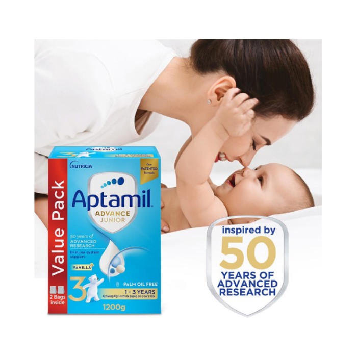 Aptamil Advance Junior 3 Palm Oil Free Milk Formula - 1.2 Kg