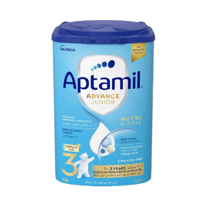 Aptamil Advance Junior 3 Palm Oil Free Milk Formula - 800 g
