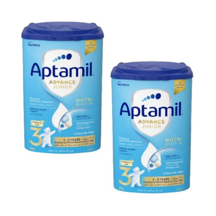 Aptamil Palm Oil Free Advance Junior 3 Milk Formula - 800 g - Pack of 2