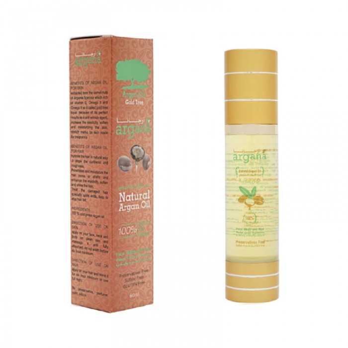 Argana Argan Oil 60ml - 100% Pure and Natural Skincare and Haircare Oil