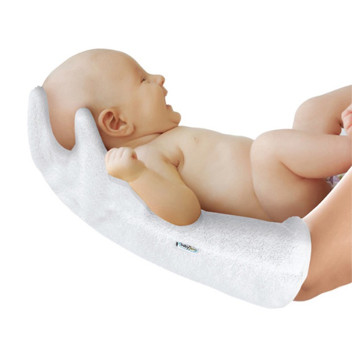 Babyjem Baby Bathing Glove, White, 0 Months+