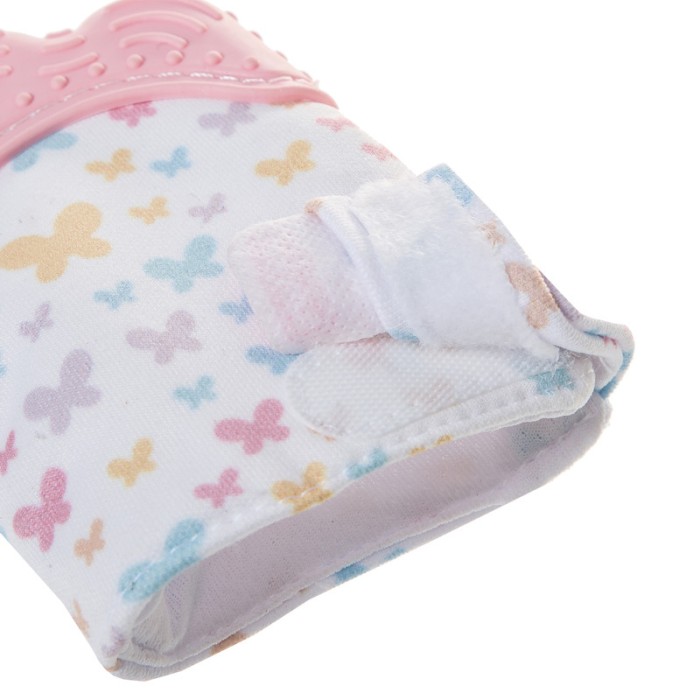 Babyjem Baby Tooth Scarifying Gloves Butterfly, 3+ Months, Pink
