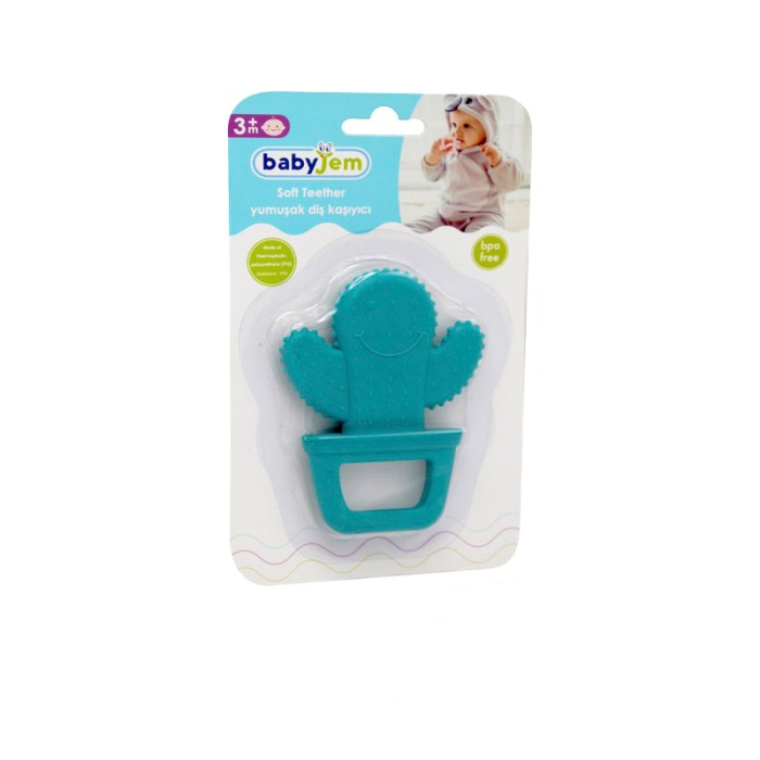 Babyjem Cactus Teether, 3+ Months, Green