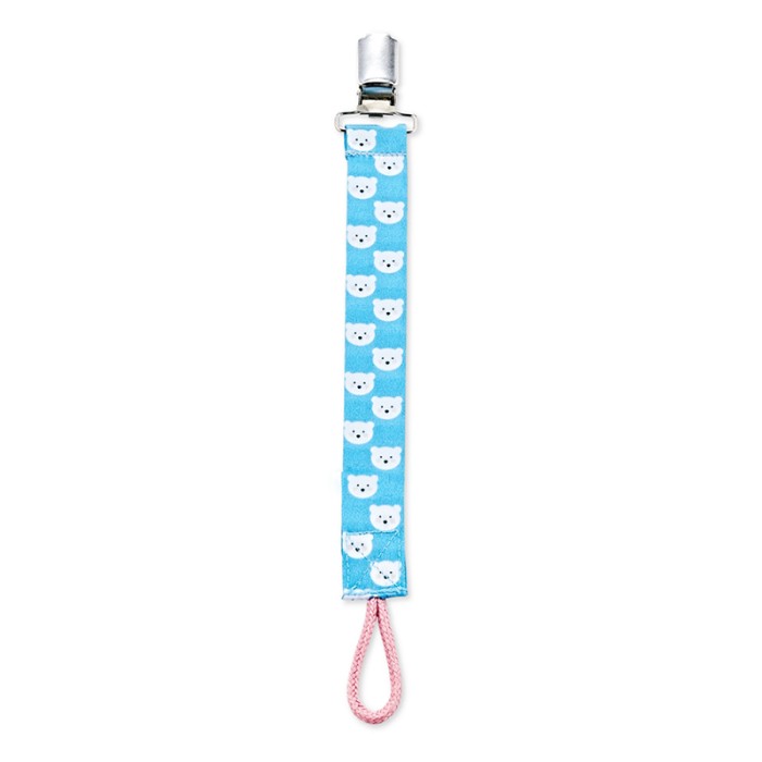 Babyjem Print Pacifier Holder, Blue, 0 Months+