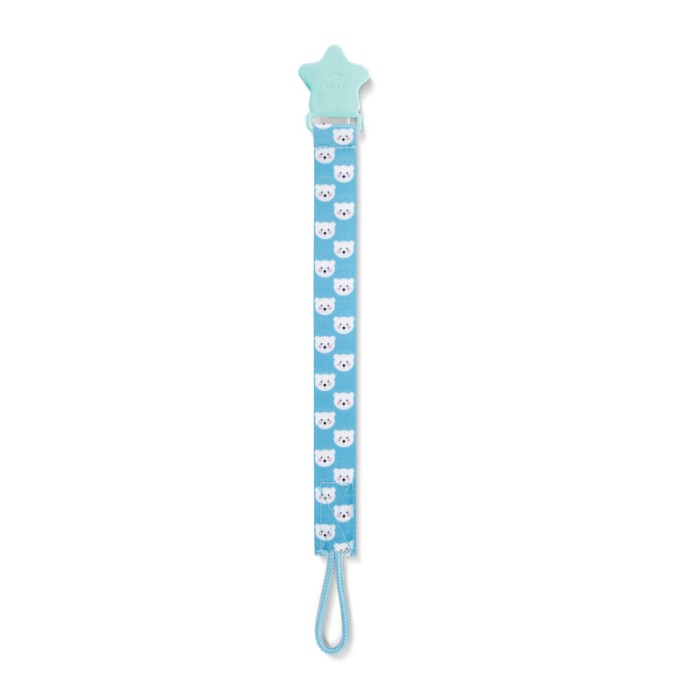 Babyjem Print Pacifier Holder, Blue, 0 Months+