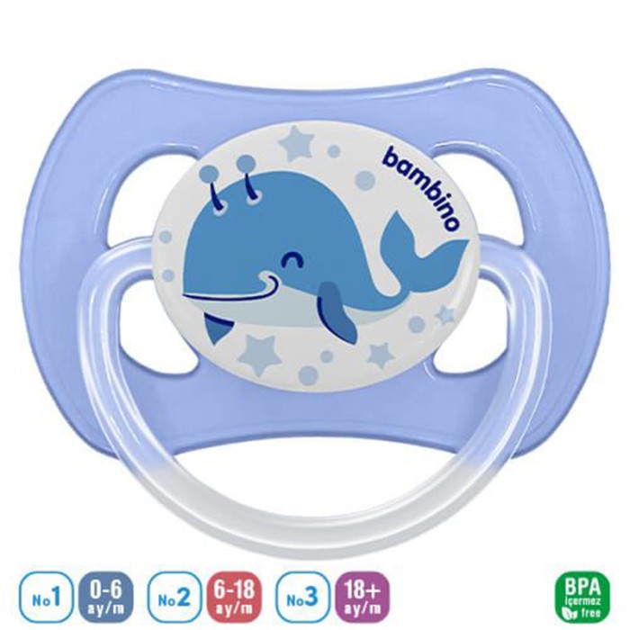 Bambino Butterfly Shape Patterned Body Orthodontic Soother Blue And White 0 to 6 Months