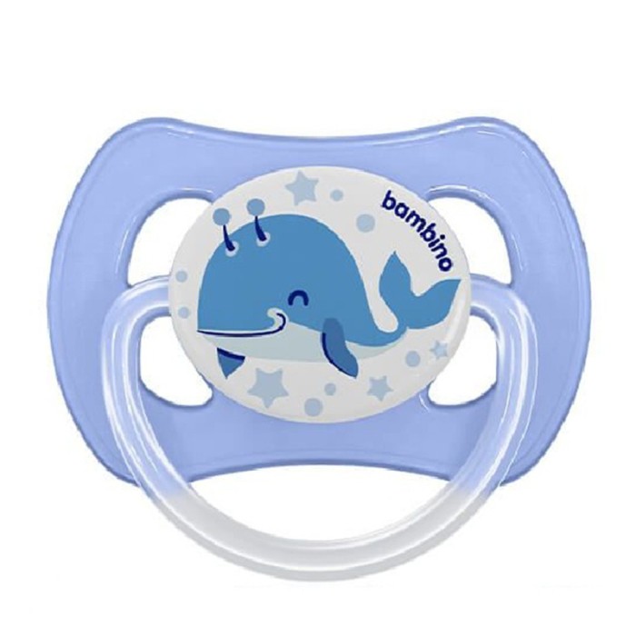 Bambino Butterfly Shape Patterned Body Orthodontic Soother Blue And White 0 to 6 Months