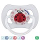 Bambino Butterfly Shape Patterned Body Orthodontic Soother Red And White 18+ Months