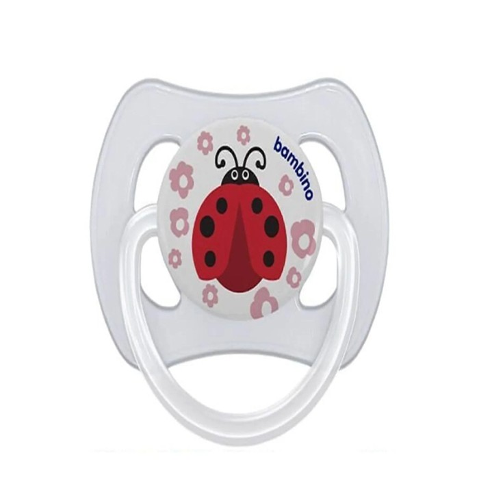 Bambino Butterfly Shape Patterned Body Orthodontic Soother Red And White 18+ Months