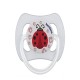Bambino Butterfly Shape Patterned Body Orthodontic Soother Red And White 18+ Months